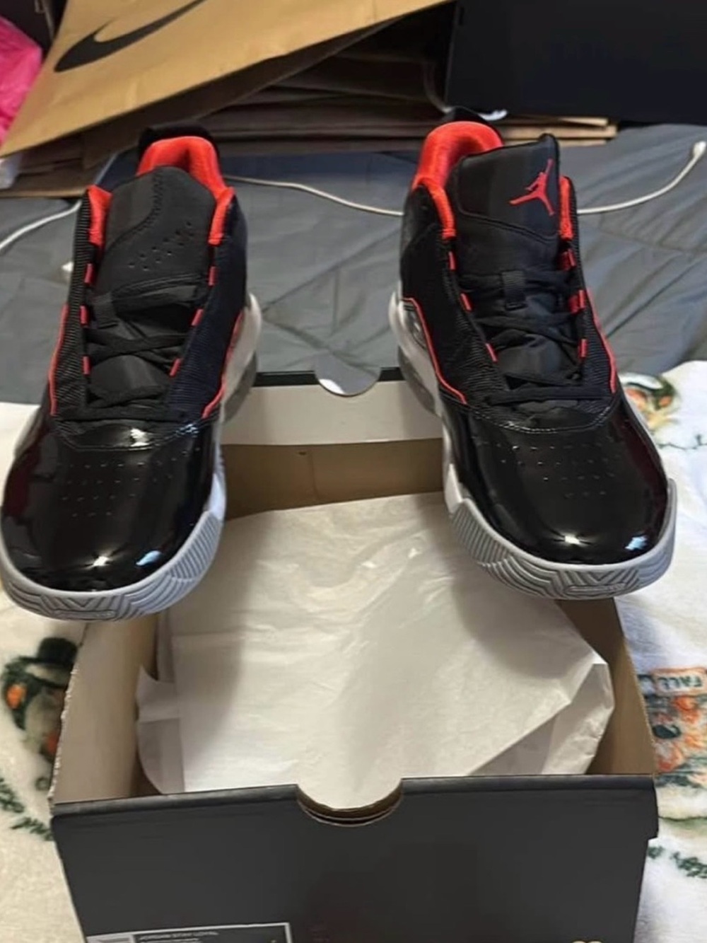 Men’s Jordan Stay Loyal Black and Red Basketball Sneakers
